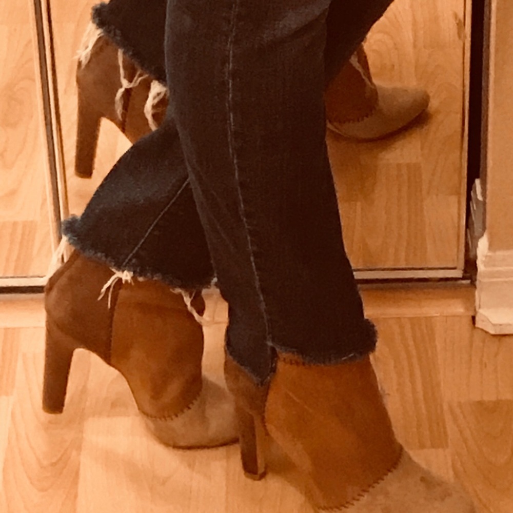 Joie Suede Patchwork Booties - image 2